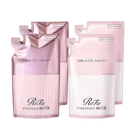 リファミルクプロテインシャンプー ＆ トリートメントピンク×2（詰め替え）